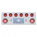 Stainless Rear Center Panel With 4 Inch 7 LED Reflector And 13 LED 2 1/2 Inch Lights