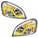 Freightliner Cascadia 2008 To 2017 High Power LED Headlight With LED Daytime Running Light And LED Turn Signal