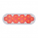 6 Inch Oval 13 LED Double Fury Stop/Turn/Tail Light With Warning Light