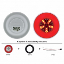 4 Inch GLO Stop, Turn And Tail Light Kit With Red LED And Lens
