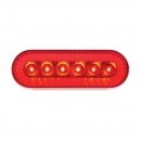 6 Inch Oval Turbine Red LED Stop, Turn, And Tail Light