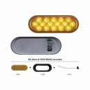 16 LED 6 Inch Oval Reflector Turn Signal Light Kit