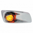 Single Function LED Kenworth T660 Front Bumper Light - (UP42762) Passenger - Amber - With Visor