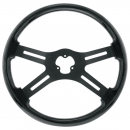 18 Inch Matte Black 4 Spoke Steering Wheel With Horn Bezel And Button