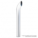 6 Inch Diameter 48 Inch Length Curved Plain Bottom Exhaust