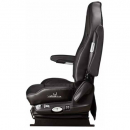 Vendetta Black Genuine Leather High Back Air Seat With Standard Base And Dual Arm Rest
