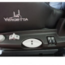 Vendetta Black Leather Mid Back Air Seat With Standard Base, Dual Arm Rest, Reclining Back 