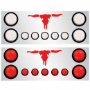 Rear Frame Filler Panel With 9 Red LEDs And Lighted Steerhead