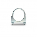 Alt text: "4.5-inch Saddle Muffler Clamp for Secure Exhaust System Fit"