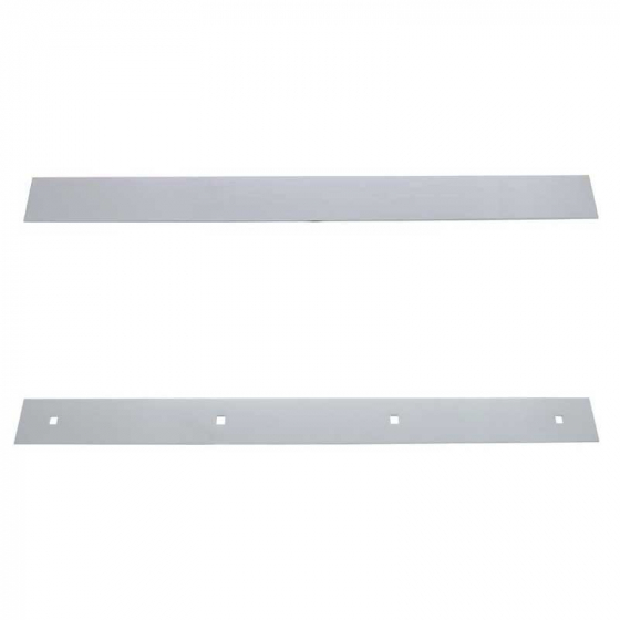 Plain Top Mud Flap Plate in 2 Sizes & Mounting Options