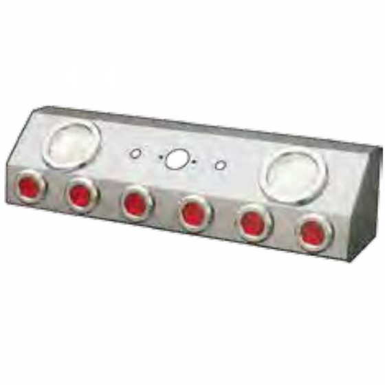 AIR LINE BOX W/SINGLE CNCTR, 6 R/R BHIVE, 2" RND 4" BU LEDS