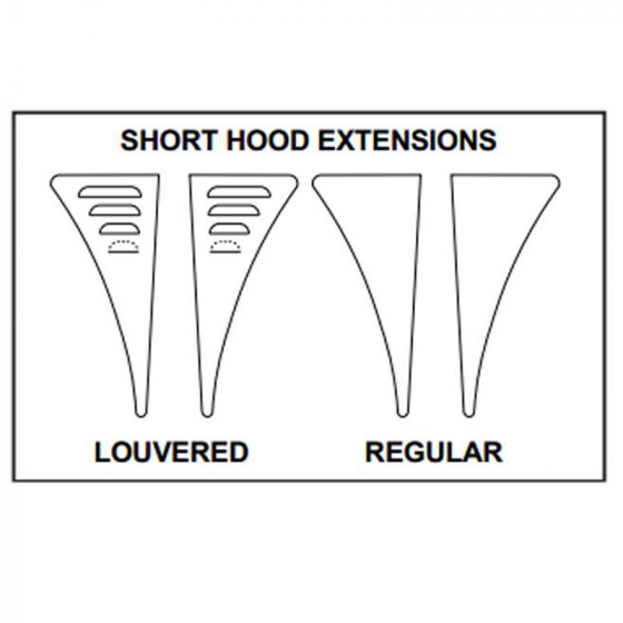 Roadworks Freightliner Short Hood Extensions - Clean Fit for Freightliner Trucks