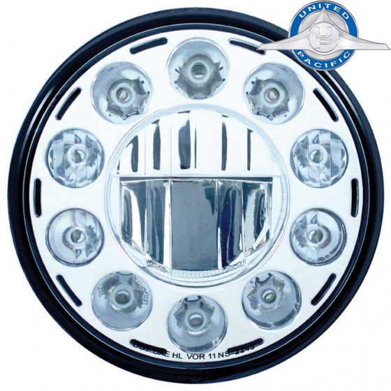 Buy 11 LED 7-Inch Chrome Crystal Headlight | Big Rig Chrome Shop