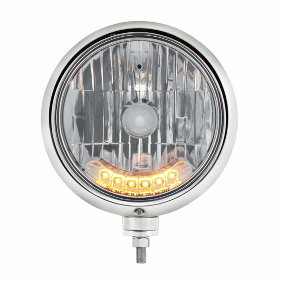 7" Guide Headlight w/ 6 Amber Auxiliary LED