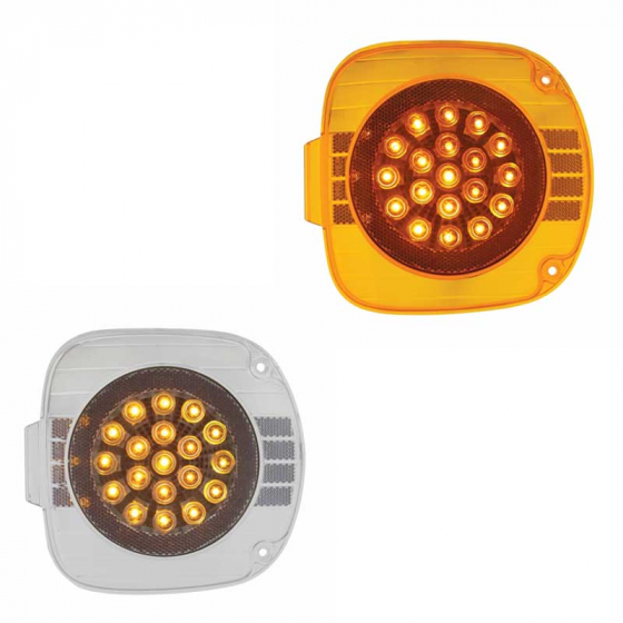 Freightliner 22 LED Turn Signal with Chrome Reflector