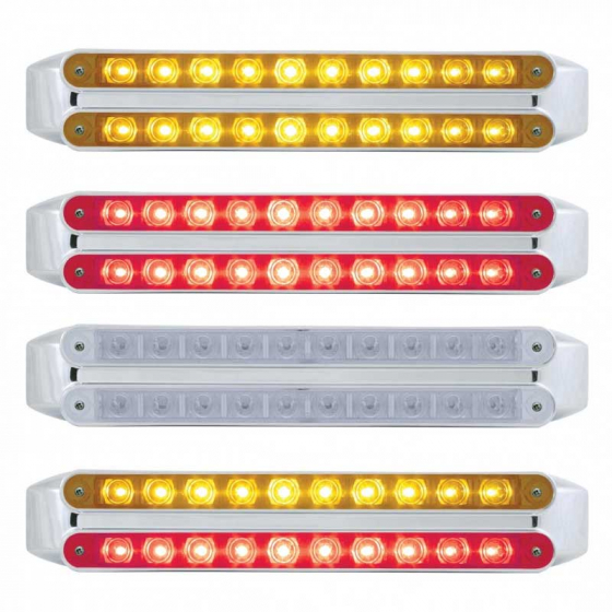 20 LED 10 3/4 Inch 10 LED Dual Light Bar in 6 Options