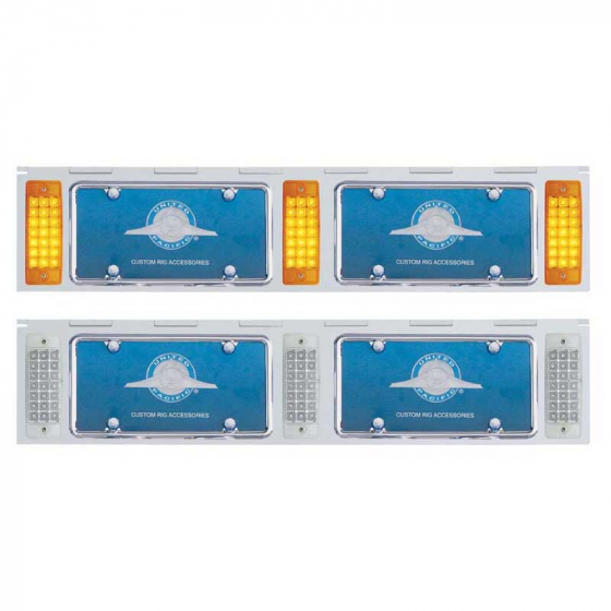 Stainless 2 License Plate Holder w/ 21 LED Lights & Frame