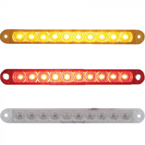 Buy 10 LED 6.5" Turn Signal Light Bar Big Rig Chrome Shop