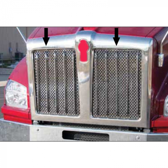 10 Kenworth Style Vertical Grill Bars for Punched Grill Insert