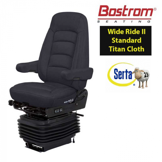 Wide Ride II Hi Suspension Hi-Back Titan Cloth Seat with Serta