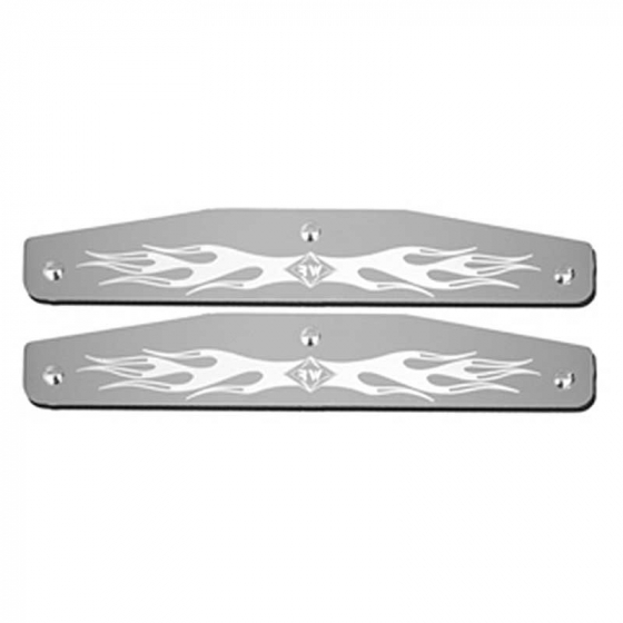 Stainless Steel 16 Inch Mudflap Weight Bottom with Flame Design