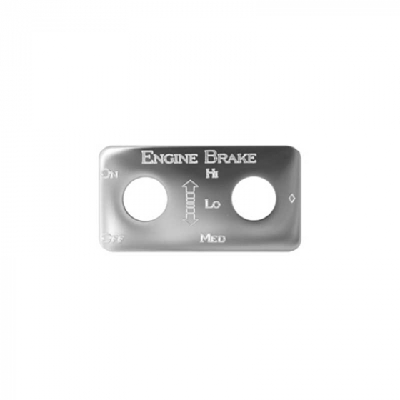 Stainless Steel Hi/Lo/Med Engine Brake Switch Plate