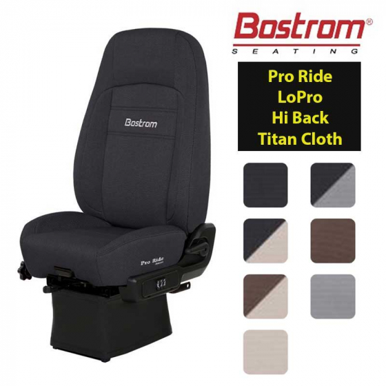 Pro Ride LoPro Suspension Drape Hi-Back Rest Titan Cloth Seat