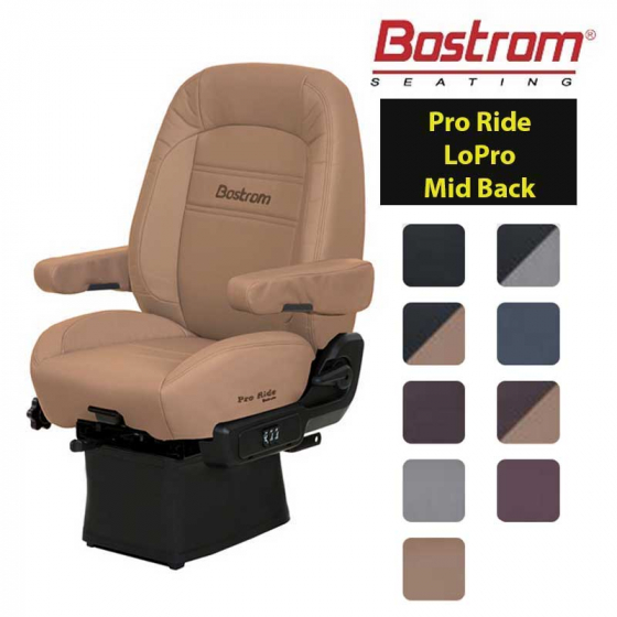 Pro Ride LoPro Suspension Mid-Back Drape Ultra Leather Seat Group