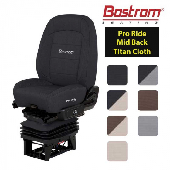 Pro Ride HiPro Suspension Mid Back Bellows Titan Cloth Seat