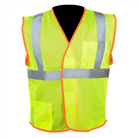 High Visibility Safety Vest with Hook and Loop