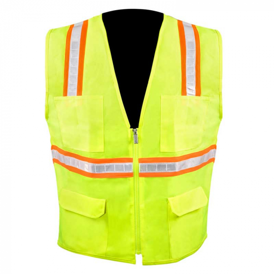 High Visibility Safety Vest with 6 Pockets