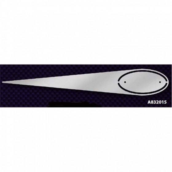 Emblem Accent Peterbilt Teardrop W/Slots Stainless Steel