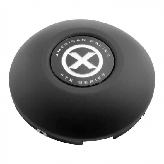 Black ATX Front 5 Tab Snap In Hub Cap