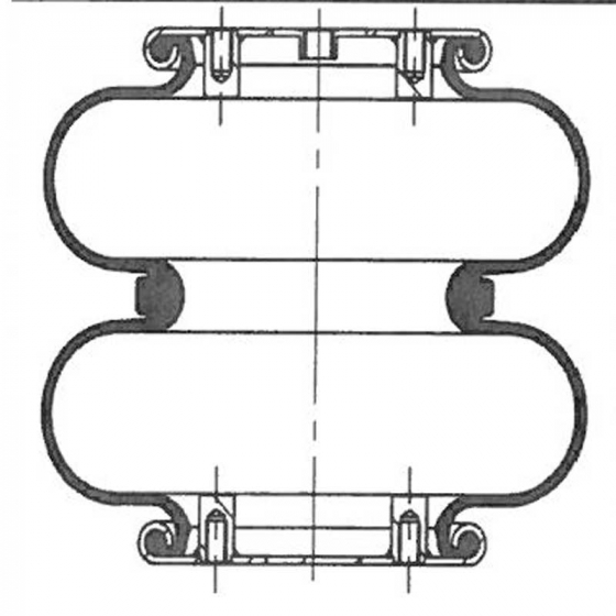 AS6910 Double Convoluted Air Springs
