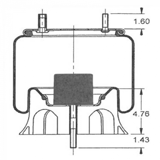 AS9293 Rolling Lobe Air Spring