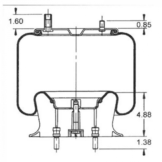 AS9371 Rolling Lobe Air Spring