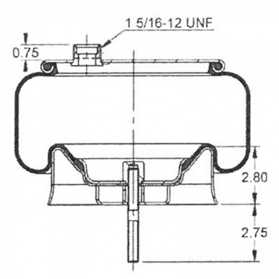 AS9547 Rolling Lobe Air Spring