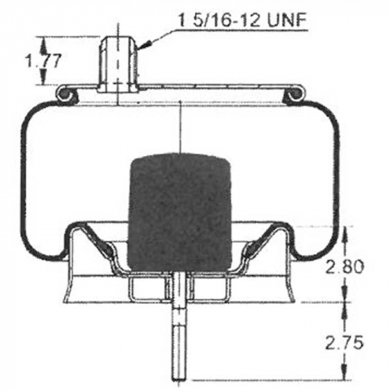 AS9625 Rolling Lobe Air Spring