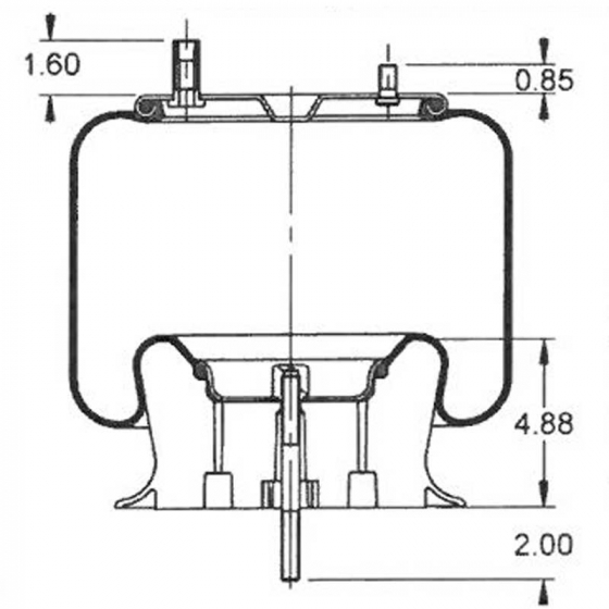 AS9648 Rolling Lobe Air Spring