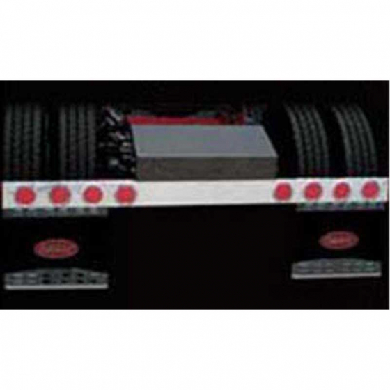 Universal 6 or 8 Inch Wide Rear Light Bar with 3 4 Inch Light Holes