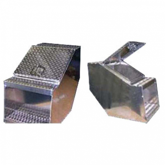 Diamond Plate Aluminum Tool Box with Step