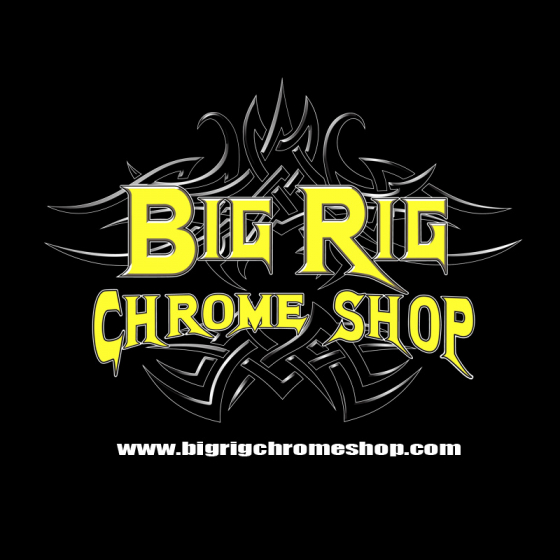 Big Rig Chrome Shop T-Shirt Black Small