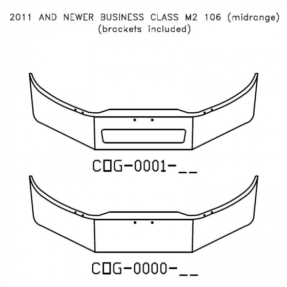 2011 and Newer Freightliner Business Class M2 106 Bumper
