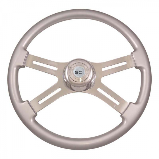Steering Wheel Classic 4 Spoke Silver