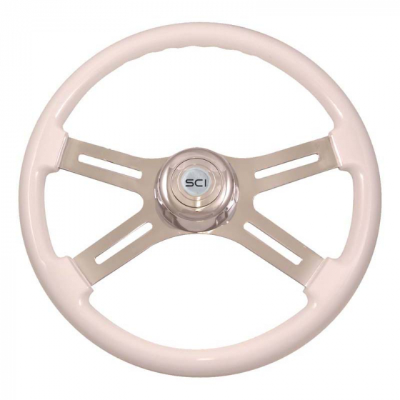 Steering Wheel Classic 4 Spoke White