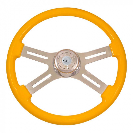 Steering Wheel Classic 4 Spoke Yellow
