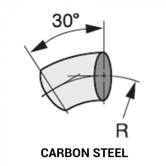 Steel 30 Degree Standard Radius Tangent End Elbow