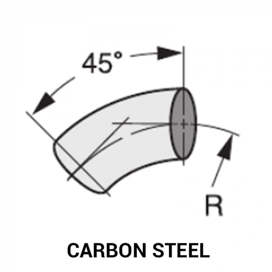 Steel 45 Degree Standard Radius Tangent End Elbow
