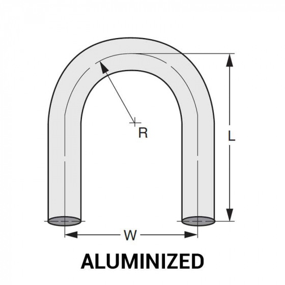 Aluminized Standard Radius 180 Degree U-Bends - Various Sizes and Specifications