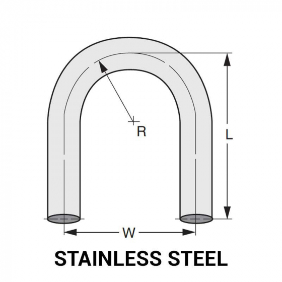 Stainless Steel Standard Radius 180 Degree U-Bends